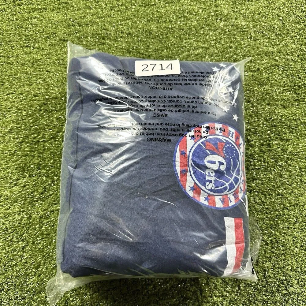 Philadelphia 76ers Fanatics Hoodie Men Blue Philadelphia XL NWOT